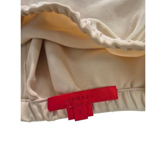 2 Piece Shamask 100% Silk Wide Leg Pant Set Champagne Ivory Sz 1 (M) - Picture 5 of 9